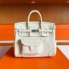 H Factory Bags Birkin Cargo Swift & Canvas Cream White Silver Hardware 25cm Full Handmade