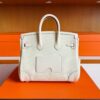 H Factory Bags Birkin Cargo Swift & Canvas Cream White Silver Hardware 25cm Full Handmade