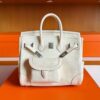 H Factory Bags Birkin Cargo Swift & Canvas Cream White Silver Hardware 25cm Full Handmade