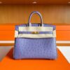 2025-11-11_100045_516-1024x768-1 H Factory Bags Birkin Ostrich Leather 9W New Lavender Purple Gold Hardware 25cm Full Handmade