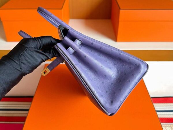 2025-11-11_100055_604-1024x768-1 H Factory Bags Birkin Ostrich Leather 9W New Lavender Purple Gold Hardware 25cm Full Handmade