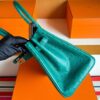 H Factory Bags Birkin Ostrich Leather Turquoise Green Gold Hardware 30cm Full Handmade