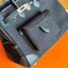 H Factory Bags Birkin Cargo Canvas & Swift Leather Black Silver Hardware 25cm Full Handmade