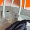 H Factory Bags Birkin Matte Porosus Crocodile CK80 Pearl Grey Silver Hardware 25cm Full Handmade