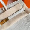 H Factory Bags Birkin Matte Porosus Crocodile Cream White Gold Hardware 25cm Full Handmade