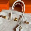 H Factory Bags Birkin Matte Porosus Crocodile Cream White Gold Hardware 25cm Full Handmade