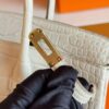H Factory Bags Birkin Matte Porosus Crocodile Cream White Gold Hardware 25cm Full Handmade