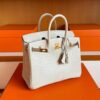 H Factory Bags Birkin Matte Porosus Crocodile Cream White Gold Hardware 25cm Full Handmade