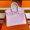 H Factory Bags Birkin Matte Porosus Crocodile Sakura Pink Silver Hardware 25cm Full Handmade