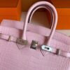 H Factory Bags Birkin Matte Porosus Crocodile Sakura Pink Silver Hardware 25cm Full Handmade