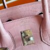 H Factory Bags Birkin Matte Porosus Crocodile Sakura Pink Silver Hardware 25cm Full Handmade