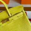2025-11-13_165032_570-768x1024-1 H Factory Bags Birkin Matte Porosus Crocodile M9 Calendula Yellow Gold Hardware 25cm Full Handmade