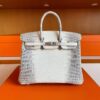 2025-11-13_165101_482-1024x764-1 H Factory Bags Birkin Matte Porosus Crocodile Himalaya Silver Hardware 25cm Full Handmade