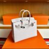 H Factory Bags Birkin Sellier Epsom Leather Light Pink Silver Hardware 25cm Full Handmade