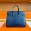 2025-11-13_165801_393-1024x767-1 H Factory Bags Birkin Matte Alligator Crocodile Gem Blue Silver Hardware 25cm Full Handmade