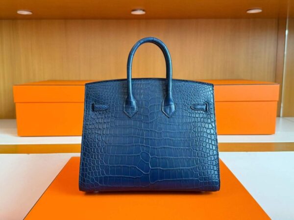 2025-11-13_165801_393-1024x767-1 H Factory Bags Birkin Matte Alligator Crocodile Gem Blue Silver Hardware 25cm Full Handmade