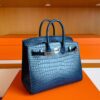 2025-11-13_165806_689-1024x768-1 H Factory Bags Birkin Matte Alligator Crocodile Gem Blue Silver Hardware 25cm Full Handmade