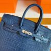 2025-11-13_165810_008-1024x768-1 H Factory Bags Birkin Matte Alligator Crocodile Gem Blue Silver Hardware 25cm Full Handmade