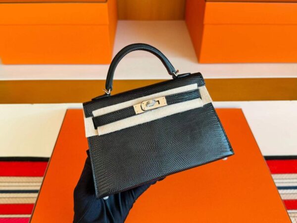 2025-11-13_173100_241-1024x768-1 H Factory Bags Mini Kelly Lizard Leather CK89 Black Silver Hardware 22cm Full Handmade