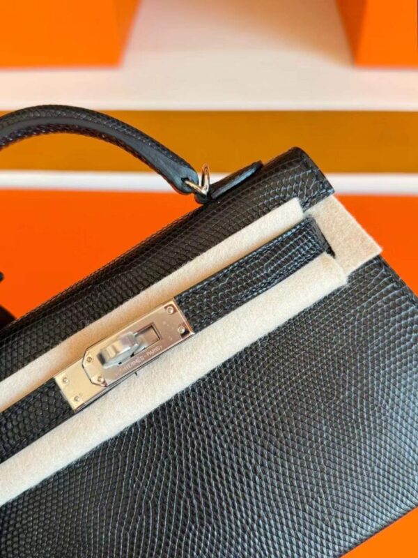 2025-11-13_173102_065-768x1024-1 H Factory Bags Mini Kelly Lizard Leather CK89 Black Silver Hardware 22cm Full Handmade