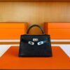 2025-11-13_173106_024-1024x789-1 H Factory Bags Mini Kelly Lizard Leather CK89 Black Silver Hardware 22cm Full Handmade