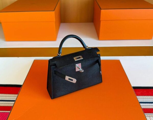 2025-11-13_173108_082-1024x800-1 H Factory Bags Mini Kelly Lizard Leather CK89 Black Silver Hardware 22cm Full Handmade