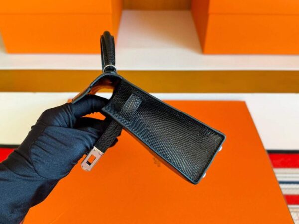 2025-11-13_173109_865-1024x768-1 H Factory Bags Mini Kelly Lizard Leather CK89 Black Silver Hardware 22cm Full Handmade