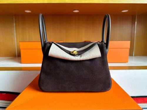 2025-11-13_173655_312-1024x778-1 H Factory Bags Lindy Swift & Chamois Leather Ebony Color Gold Hardware 26cm Full Handmade