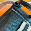 H Factory Bags Mini Lindy TC Leather CK89 Black Silver Hardware 19cm Full Handmade