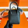 H Factory Bags Mini Lindy TC Leather CK89 Black Silver Hardware 19cm Full Handmade