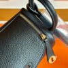 H Factory Bags Mini Lindy TC Leather CK89 Black Gold Hardware 19cm Full Handmade