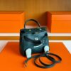 2025-11-13_174258_615-1024x779-1 H Factory Bags Kelly Doll Swift Leather Deep Green & Light Green Silver 16cm Full Handmade