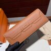 H Factory Bags Birkin Shadow Clutch Swift Leather CK37 Golden Brown 26cm Full Handmade