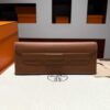 H Factory Bags Birkin Shadow Clutch Swift Leather CK37 Golden Brown 26cm Full Handmade