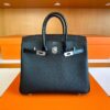2025-11-16_093934_564-1024x779-1 H Factory Bags Birkin Touch Togo & Matte Alligator Crocodile CK89 Black Silver Hardware 25cm Full Handmade
