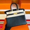 H Factory Bags Birkin Touch Togo & Matte Alligator Crocodile CK89 Black Gold Hardware 25cm Full Handmade