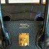 H Factory Bags Birkin Touch Togo & Matte Alligator Crocodile CK89 Black Gold Hardware 25cm Full Handmade