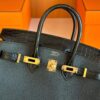 H Factory Bags Birkin Touch Togo & Matte Alligator Crocodile CK89 Black Gold Hardware 25cm Full Handmade