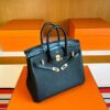 H Factory Bags Birkin Touch Togo & Matte Alligator Crocodile CK89 Black Gold Hardware 25cm Full Handmade