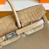 H Factory Bags Birkin Touch Togo & Matte Alligator Crocodile Tea Khaki Silver Hardware 25cm Full Handmade