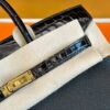 H Factory Bags Birkin Touch Togo & Shiny Alligator Crocodile CK89 Black Gold Hardware 25cm Full Handmade