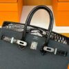 2025-11-16_094135_754-1024x783-1 H Factory Bags Birkin Touch Togo & Shiny Alligator Crocodile CK89 Black Silver Hardware 25cm Full Handmade