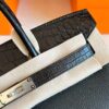 H Factory Bags Birkin Touch Togo & Matte Alligator Crocodile CK89 Black Silver Hardware 30cm Full Handmade