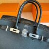H Factory Bags Birkin Touch Togo & Matte Alligator Crocodile CK89 Black Silver Hardware 30cm Full Handmade