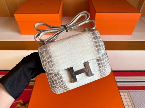 2025-11-18_095136_701-1024x783-1 H Factory Bags Constance Matte Porosus Crocodile 01 Himalaya Silver Hardware 18cm Full Handmade