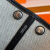 H Factory Bags Mini Garden Party Togo Leather & Canvas Black Silver Hardware 18cm Full Handmade