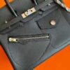 2025-11-19_162027_166 H Factory Bags Birkin Rock Volupto Togo Leather CK89 Black Silver Hardware 25cm Full Handmade