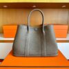 H Factory Bags Garden Party negonda Leather Etoupe Grey Silver Hardware 30cm Full Handmade