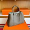 H Factory Bags Garden Party negonda Leather Etoupe Grey Silver Hardware 30cm Full Handmade