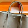 H Factory Bags Garden Party negonda Leather Etoupe Grey Silver Hardware 30cm Full Handmade